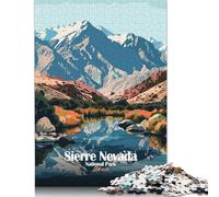 Rompecabezas de Papel de 1000 Piezas del Parque Nacional de Sierra Nevada, España, Apto para Adultos y Mayores de 18 años, Juego de Rompecabezas Familiar, 38 x 26 cm/1000 Piezas