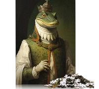 Rompecabezas de papel de 1000 piezas, diseño de cocodrilo rey, rompecabezas para adultos y desafíos familiares, 38 x 26 cm, 1000 piezas