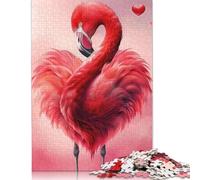 Rompecabezas de papel de 1000 piezas "Flamingo Rosa" para adultos, rompecabezas rectangular creativo, juego de desafío para el ejercicio del cerebro, regalo de 1000 piezas (75x50 cm)