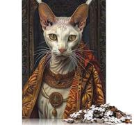 Rompecabezas de papel de 1000 piezas, gato Sphynx, rompecabezas rectangular creativo, fantástico rompecabezas para adultos, 1000 piezas (75 x 50 cm)