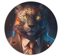 Rompecabezas de Papel de 1000 Piezas para Adultos, de Boss Leopard. Un desafío para la Mente, Ideal para la Familia, decoración del hogar y Regalo navideño (tamaño 67,5 x 67,5 cm).