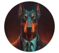 Rompecabezas de Papel de 1000 Piezas para Adultos, diseño de Boss Doberman cumpleaños, Navidad, Halloween, Acción de Gracias y Pascua (tamaño 67,5 x 67,5 cm).