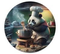 Rompecabezas de Papel de 1000 Piezas para Adultos, diseño de Panda Chef. Un desafío para Adolescentes, Decorar el hogar o Regalar (tamaño 67,5 x 67,5 cm).