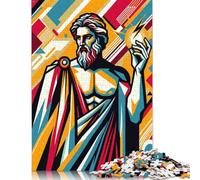 Rompecabezas de Papel de 1000 Piezas para Adultos, Rey de los Dioses Zeus, Rompecabezas para niños, Juegos Familiares, 38 x 26 cm/1000 Piezas
