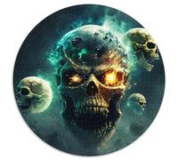 Rompecabezas de Papel de Calavera para Adultos de 1000 Piezas, Rompecabezas para la Mente, Juego para Adultos, Actividad interactiva Familiar (tamaño 67,5 x 67,5 cm)