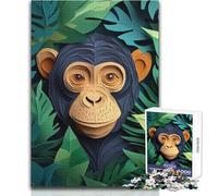Rompecabezas de Papel de chimpancé para Adultos, 1000 Piezas, Juego de Aprendizaje de Pensamiento estratégico, Regalo Ideal para Cualquier Evento, tamaño 50x75cm