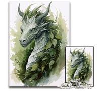 Rompecabezas de Papel de dragón del Bosque de fantasía para Adultos 1000 Piezas (38 x 26 cm) Actividad educativa para Mejorar Las Habilidades cognitivas