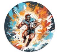 Rompecabezas de Papel de Rugby de Colores, 1000 Piezas, para Adultos, Entretenimiento Relajante, Navidad y decoración del hogar 67,5 x 67,5 cm
