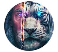 Rompecabezas de Papel de Tiger Man, 1000 Piezas, desafiante Rompecabezas para Adolescentes, diversión Familiar, Regalo de decoración del hogar 67,5 x 67,5 cm