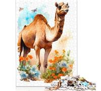 Rompecabezas de Papel Entrelazado de Flores de Camello, Rompecabezas Rectangular de precisión para Adultos y niños, 1000 Piezas (75 x 50 cm)