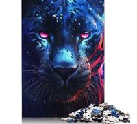 Rompecabezas de Papel Entrelazado de precisión Pantera Mirada, Rectangular, 1000 Piezas (75 x 50 cm)