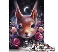 Rompecabezas de papel para adultos con colgante de ardilla del bosque, 1000 piezas, rompecabezas rectangular, juego de desarrollo intelectual, 1000 piezas (75 x 50 cm)