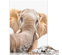 Rompecabezas de Papel para Adultos de 1000 Piezas, diseño de Elefante, Ideal para selfis, Juego Educativo, desafío, 1000 Piezas (38 x 26 cm)