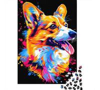Rompecabezas de Papel para Adultos de 1000 Piezas, diseño de Perro Pembroke Welsh Corgi, Juego Educativo, Juguete de desafío, 1000 Piezas (38 x 26 cm)