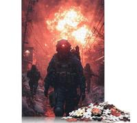 Rompecabezas de papel para adultos Soldados en una ciudad post-apocalíptica 1000 piezas Juguetes para familias Juegos de rompecabezas Regalos de cumpleaños Puzzle educativo Niños Niñas 1000 piezas