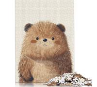 Rompecabezas de Papel Rectangular con Forma de animalito de mejillas regordetas, Divertido para Toda la Familia, Día del Niño, 1000 Piezas (75 x 50 cm)