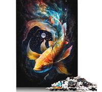 Rompecabezas de Papel Rectangular Cosmic Koi 8", Juguete de descompresión para niños y Adultos a Partir de 12 años, 1000 Piezas (75 x 50 cm)