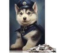Rompecabezas de Papel Rectangular de Cachorro policía para Adultos y Adolescentes, 1000 Piezas (26 x 38 cm)