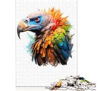 Rompecabezas de Papel Rectangular de descompresión Buitre, Colorido, para niños y Adultos a Partir de 12 años, 1000 Piezas (75 x 50 cm)