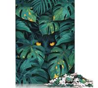 Rompecabezas de Papel Rectangular de Monstruo en Monstera, Divertido para Toda la Familia, para niños y Adultos a Partir de 12 años, Regalo de cumpleaños, 1000 Piezas (75 x 50 cm)