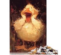 Rompecabezas de Papel Rectangular Entrelazado de Patito Sorprendido, 1000 Piezas (26 x 38 cm)