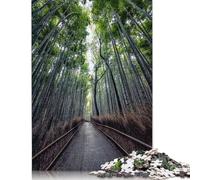 Rompecabezas de Papel Rectangular Path in The Bamboo, 1000 Piezas (75 x 50 cm) para Adultos