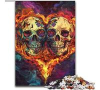 Rompecabezas de Pareja de Esqueletos para Adolescentes, Juguetes educativos de Aprendizaje, Juegos Familiares, Ideal para Decorar el Escritorio (26x38cm)
