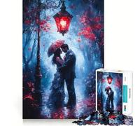 Rompecabezas de Pareja romántica bajo una farola para Adultos, 1000 Piezas, Juego Mental, Juguete para aliviar la ansiedad, Arte de Corte preciso, Coleccionable (38x26cm)