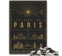 Rompecabezas de París, Francia, para Adolescentes Un Juego desafiante, Ideal para Regalar a Toda la Familia (26x38cm)