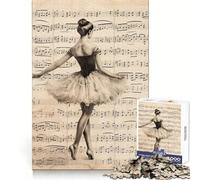 Rompecabezas de partituras de Bailarina para Adultos, 1000 Piezas, para ejercitar la Mente, Relajarse y desconectarBordes precisosRegalo Ideal (50x75cm)
