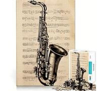 Rompecabezas de partituras de saxofón de 1000 Piezas para Adultos Juguete cognitivo para armar Juntos Colección de Arte (38x52cm)