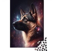 Rompecabezas de Pastor alemán Galaxy Art, 100% cartón Reciclado, Ideal para Halloween, 1000 Piezas (38 x 26 cm)