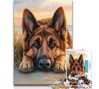 Rompecabezas de Pastor alemán para Adolescentes, 1000 Piezas, para Adultos y Adolescentes, Juego Familiar, antiestrés, desafío difícil, Regalo de Amigo Secreto, 26x38cm