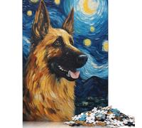 Rompecabezas de Pastor alemán Van Gogh para Adultos, Juguete Relajante, Rompecabezas para Mujeres y niños a Partir de 12 años, 520 Piezas (52 x 38 cm)