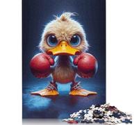 Rompecabezas de Patito Boxeador, Juego de Bricolaje, Rompecabezas Rectangular de Papel para Regalo de cumpleaños de niño o niña, 1000 Piezas (75 x 50 cm)