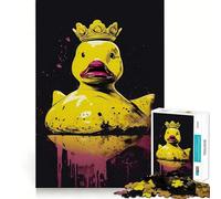 Rompecabezas de Patito de Goma con Corona para Adolescentes, 1000 Piezas, para estimular la Memoria, Momentos de Tranquilidad, Corte Premium, Regalo de cumpleaños (50x75cm)