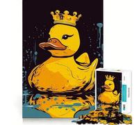 Rompecabezas de Patito de Goma con Corona para Adolescentes, 1000 Piezas, para estimular la Memoria, Momentos de Tranquilidad, Corte Premium, Regalo de cumpleaños (38x52cm)