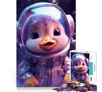 Rompecabezas de Patito Espacial de 1000 Piezas para Adultos, Juego Mental, Juguete Divertido y Tranquilo, Pieza de colección de Arte de Corte preciso (38x26cm)