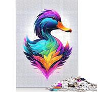 Rompecabezas de Pato de neón de Colores, desafiante y Estimulante, de cartón Premium para Adultos y Adolescentes, 1000 Piezas (75 x 50 cm)