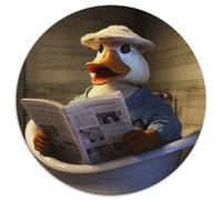 Rompecabezas de Pato Leyendo periódico, 1000 Piezas, Rompecabezas para Adultos, Navidad, Halloween, Pascua y Año Nuevo, 67,5 x 67,5 cm