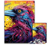Rompecabezas de Pato Morado Colorido de 1000 Piezas. Rompecabezas Imposible para Adultos cumpleaños y festividades. 26x38cm/10,23x14,96 Pulgadas.