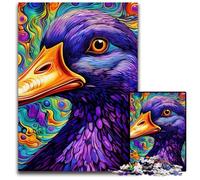 Rompecabezas de Pato Morado Colorido para Adultos, 1000 Piezas, Familiares y Amigos, Apto para Mayores de 14 años, 50x75cm/19,68x29,52 Pulgadas.