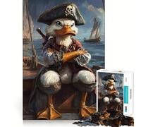 Rompecabezas de Pato samurái de 1000 Piezas para Adolescentes, Juguete de lógica Pura, Suave y Relajante, Corte Limpio, Pieza de Arte Fino (38x52cm)