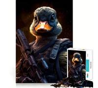 Rompecabezas de Pato Soldado de 1000 Piezas para Adultos, Juego Mental, Juguete Divertido y Tranquilo, Pieza de colección de Arte de Corte preciso (50x75cm)