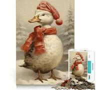 Rompecabezas de Patos navideños para Adultos, 1000 Piezas Fortalece la Memoria, Alivia la ansiedad, Bordes Suaves, cálida Sorpresa (38x26cm)