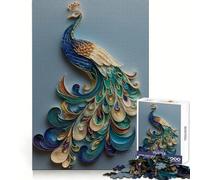 Rompecabezas de Pavo Real con diseño de Filigrana de Papel para Adultos, 1000 Piezas, Juego Inteligente, Tranquilo y Relajante, Ideal para armar, Regalo increíble (38x26cm)