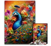 Rompecabezas de Pavo Real de 1000 Piezas para Adultos, Ideal para Parejas, Navidad, Año Nuevo y San Valentín, 26x38cm/10,23x14,96 Pulgadas.