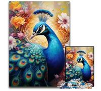 Rompecabezas de Pavo Real de 1000 Piezas para Adultos, Rompecabezas difíciles para Adultos, Regalo Ideal para Vacaciones y decoración del hogar, 50x75cm/19,68x29,52 Pulgadas