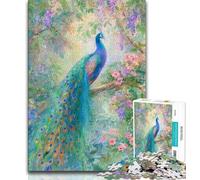 Rompecabezas de Pavo Real de 1000 Piezas para Adultos y Adolescentes Un Juego desafiante, Ideal para Regalar a Toda la Familia 75x50cm