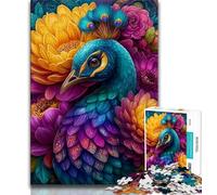 Rompecabezas de Pavo Real de 1000 Piezas para Adultos y Adolescentes Un Juego desafiante y Divertido para Toda la Familia Cada Pieza es única (38x26cm)